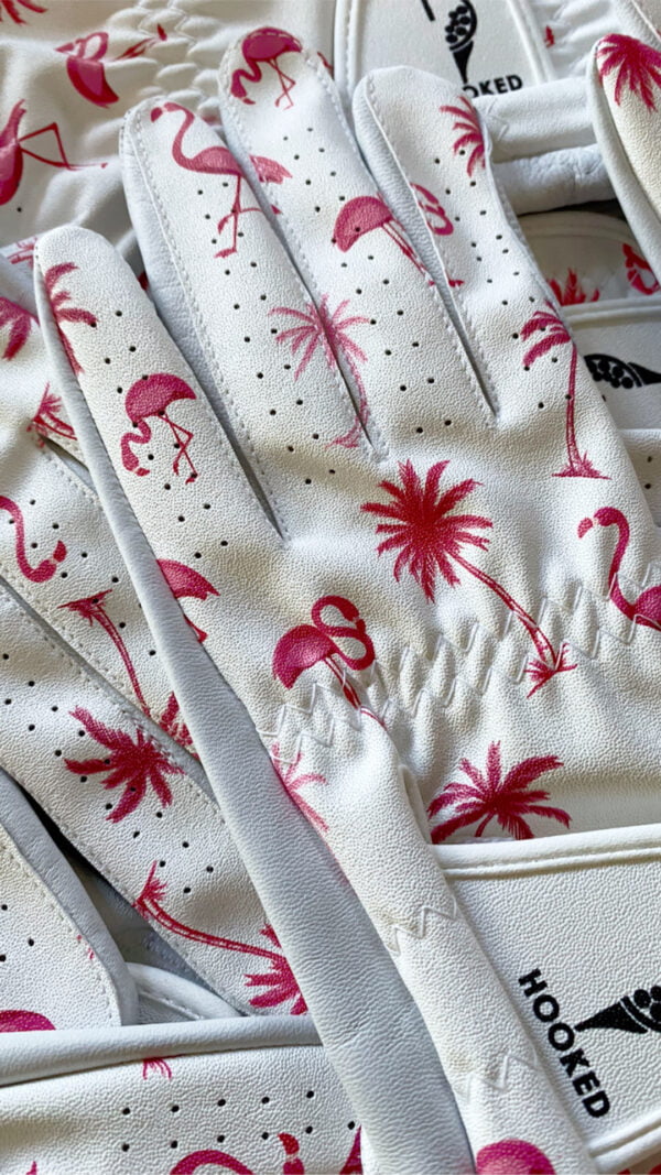 Ladies Flamingo Print LH Golf Glove - Image 2