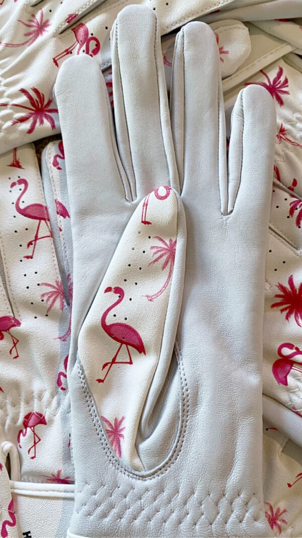 Ladies Flamingo Print LH Golf Glove - Image 3