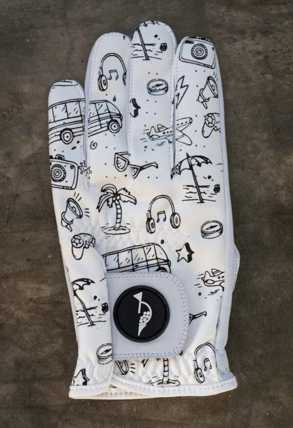 Men's Doodle Print Glove
